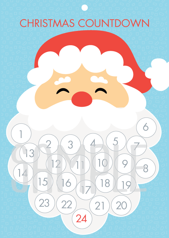 santa christmas countdown